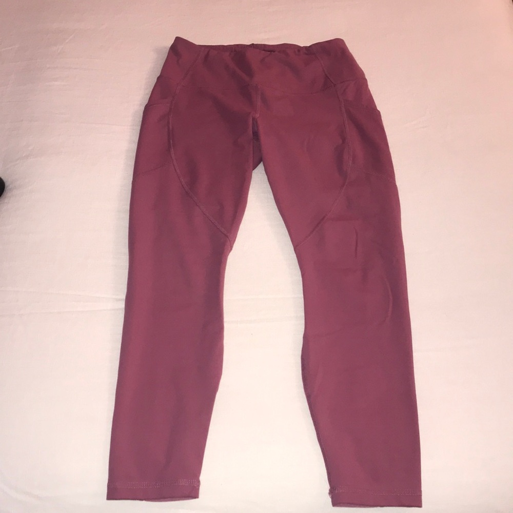 mauve yogalicious cropped leggings